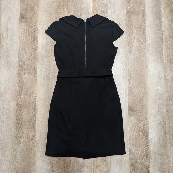 Spense Belted Black Cowl Neck Dress - Picture 3 of 7